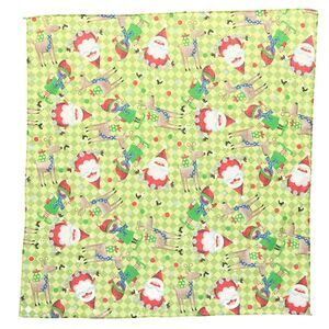 CTM Christmas Santa and Elf Print Holiday Bandana